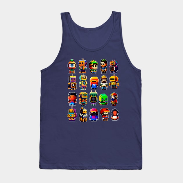 Creative Pixel Dolls Tank Top by enyeniarts